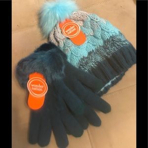 Wonder Nation Girls Blue Gloves